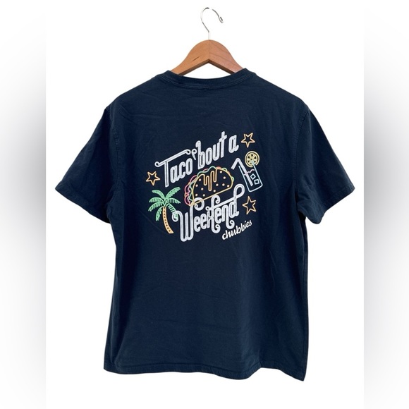 chubbies The Taco Bout It Men's Tee Shirt Blue - Picture 1 of 5